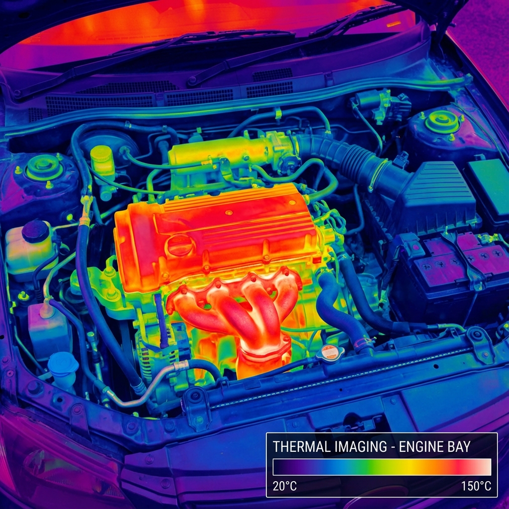 Diagnosticare termică motor auto - Detectare probleme sistem răcire și supraîncălziri